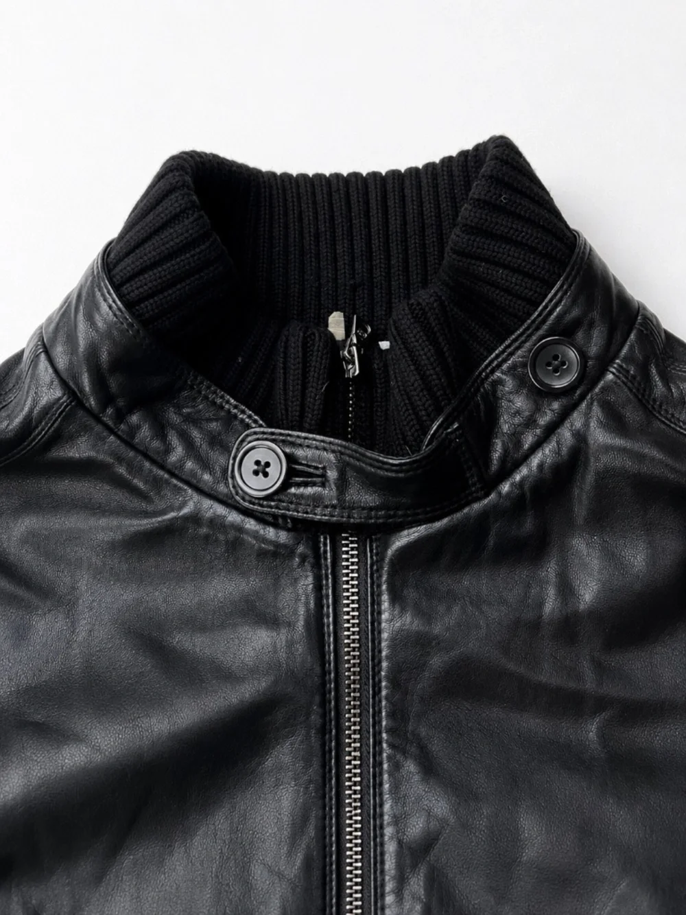 Elie Tahari Black 100% Genuine Leather Jacket XL